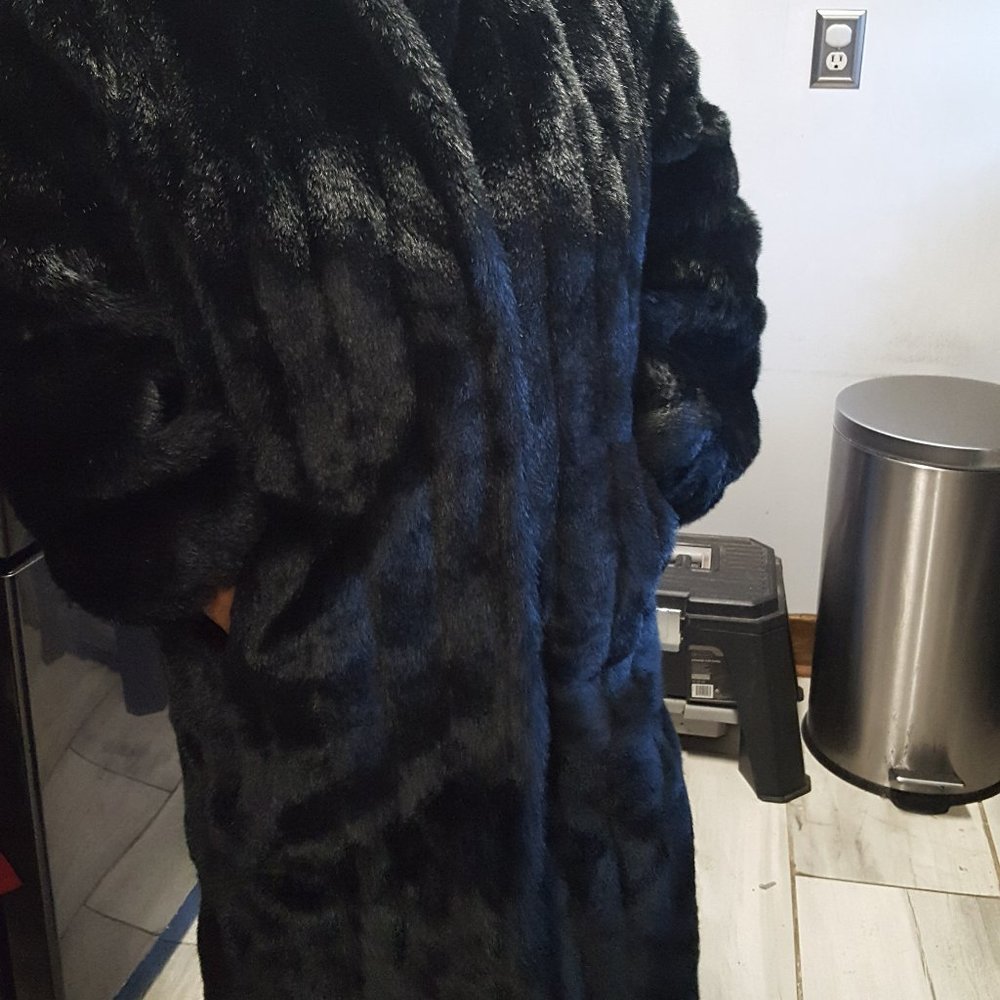 VINTAGE Luxury Faux Ankle length Coat